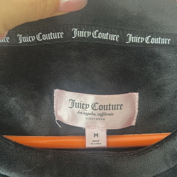 Juicy Couture Velour Tracksuit with Rhinestone Logo Medium Matching set black - Picture 3 of 9